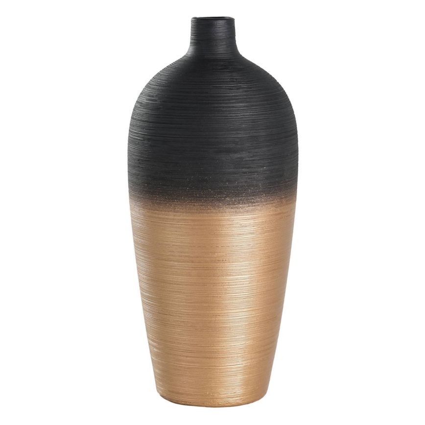 Eglo - Keramička vaza 28x12,5 cm crno/zlatna