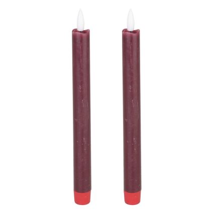 Eglo - SET 2x LED Sveća LED/1xAAA 24,5 cm crveno