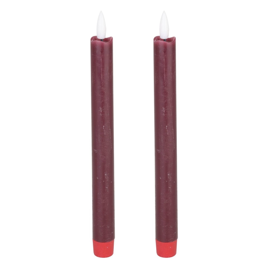 Eglo - SET 2x LED Sveća LED/1xAAA 24,5 cm crveno