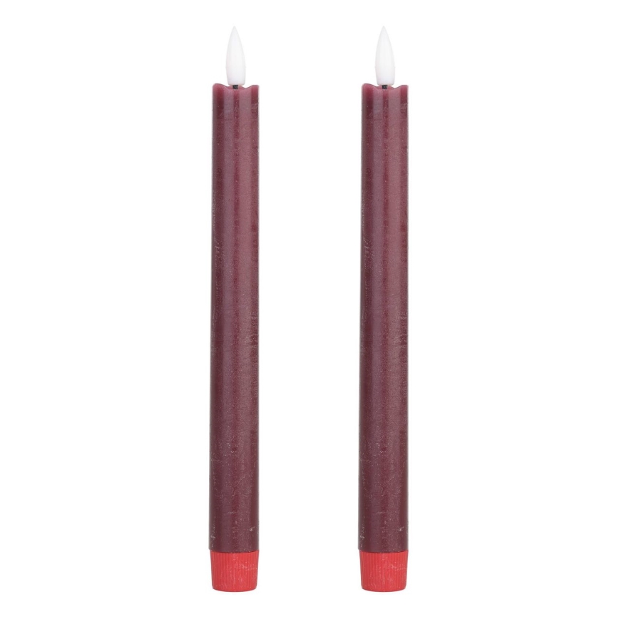 Eglo - SET 2x LED Sveća LED/1xAAA 24,5 cm crveno