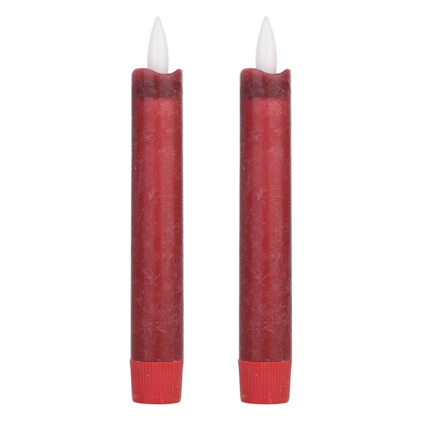 Eglo - SET 2x LED Sveća LED/1xAAA 15 cm crveno