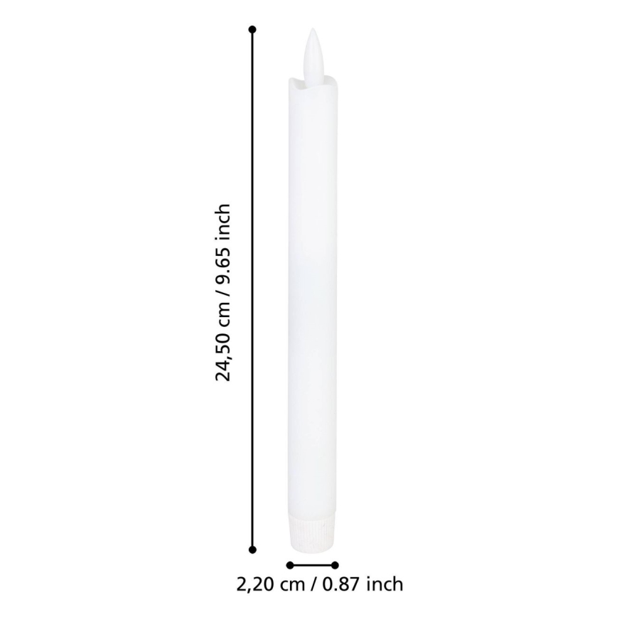 Eglo - SET 2x LED Sveća LED/1xAAA 24,5 cm bela
