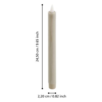 Eglo - SET 2x LED Sveća LED/1xAAA 24,5 cm bež