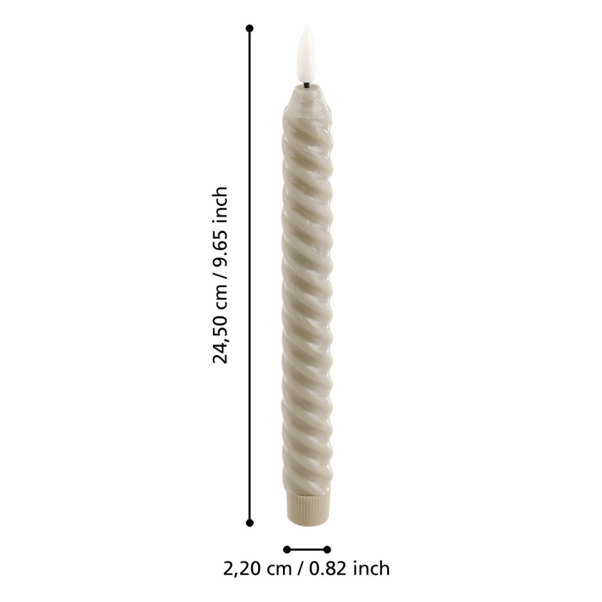 Eglo - SET 2x LED Sveća LED/1xAAA 24,5 cm bež
