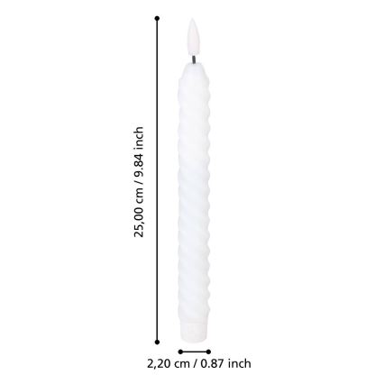 Eglo - SET 2x LED Sveća LED/1xAAA 25 cm bela