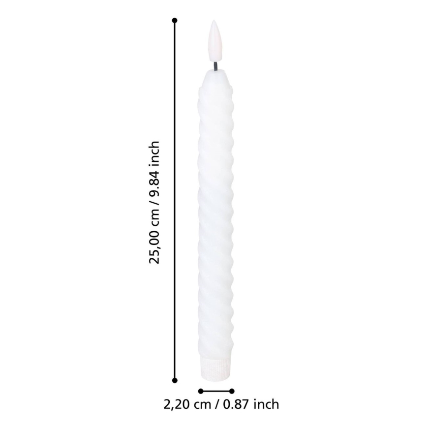 Eglo - SET 2x LED Sveća LED/1xAAA 25 cm bela