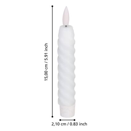 Eglo - SET 2x LED Sveća LED/1xAAA 15 cm bela