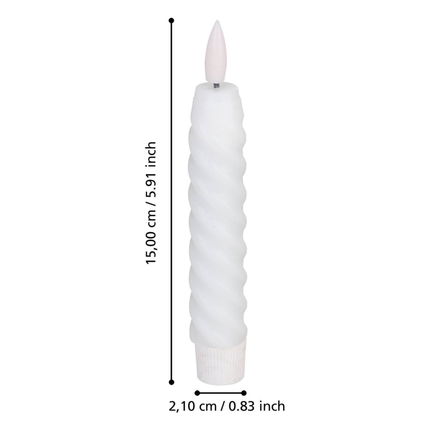 Eglo - SET 2x LED Sveća LED/1xAAA 15 cm bela