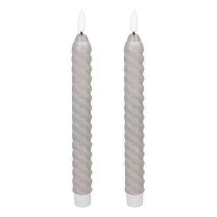 Eglo - SET 2x LED Sveća LED/1xAAA 25 cm sivo