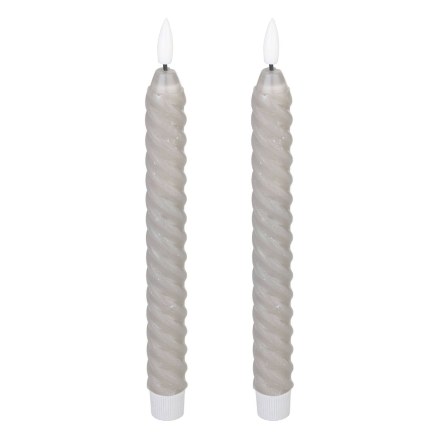 Eglo - SET 2x LED Sveća LED/1xAAA 25 cm sivo