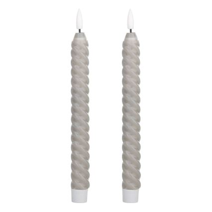 Eglo - SET 2x LED Sveća LED/1xAAA 25 cm sivo