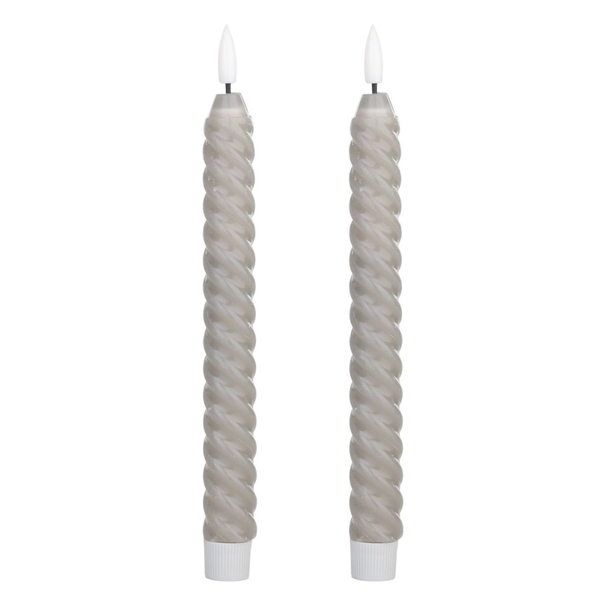 Eglo - SET 2x LED Sveća LED/1xAAA 25 cm sivo
