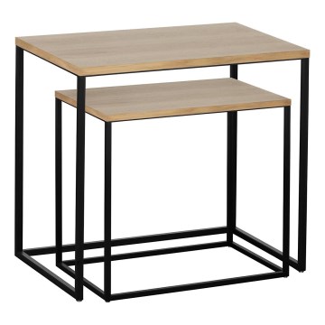 Eglo 424006 - KOMPLET 2x pomoćni stočić TOZAWA braon/crna