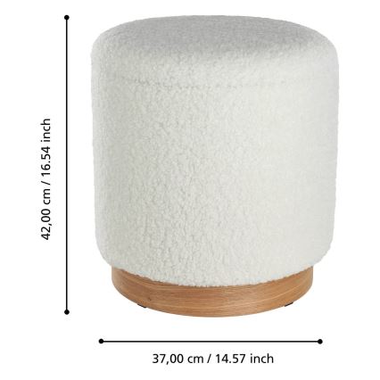 Eglo - Set 2x Hoklica pr. 30,5/37 cm bela