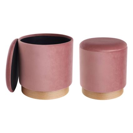 Eglo - Set od 2 taburea, Ø 30,5/37 cm, ružičaste boje