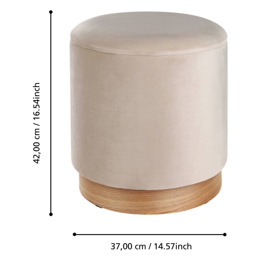 Eglo - Set 2x Hoklica pr. 30,5/37 cm bež