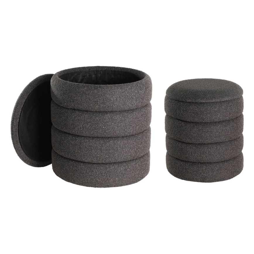 Eglo - SET 2x taburet, prečnik 33,5/40 cm, crne boje