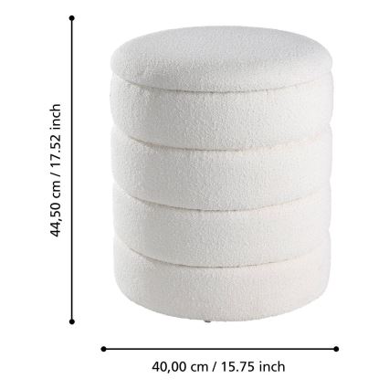 Eglo - Set 2x Hoklica pr. 33,5/40 cm bela