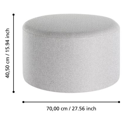 Eglo - Set 2x Hoklica pr. 45,5/70 cm sivo