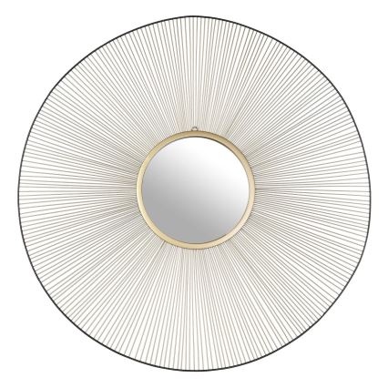 Eglo - Zidno ogledalo prečnika 76 cm, zlatno/crno