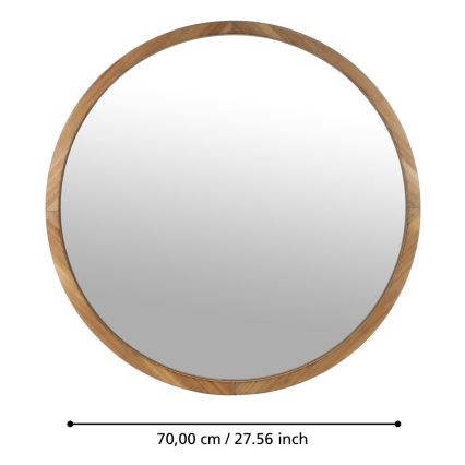 Eglo - Zidno ogledalo pr. 70 cm braon