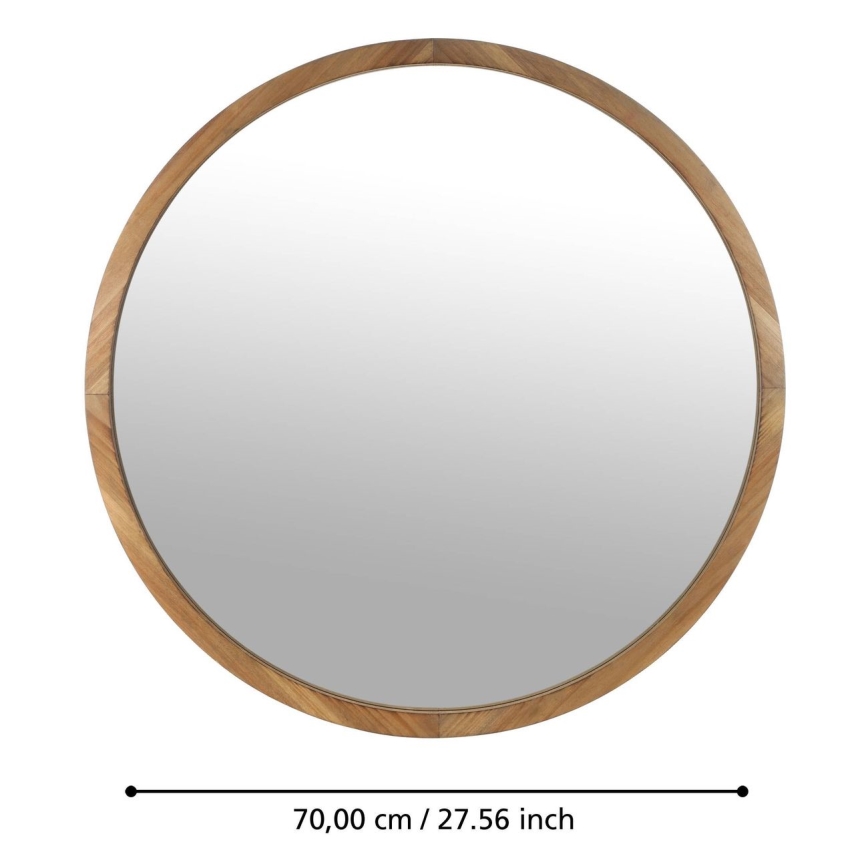 Eglo - Zidno ogledalo pr. 70 cm braon