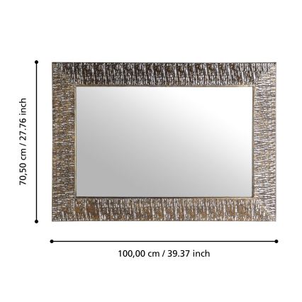 Eglo 425076 - Zidno ogledalo TOAMASINA 100x70,5 cm bronzano