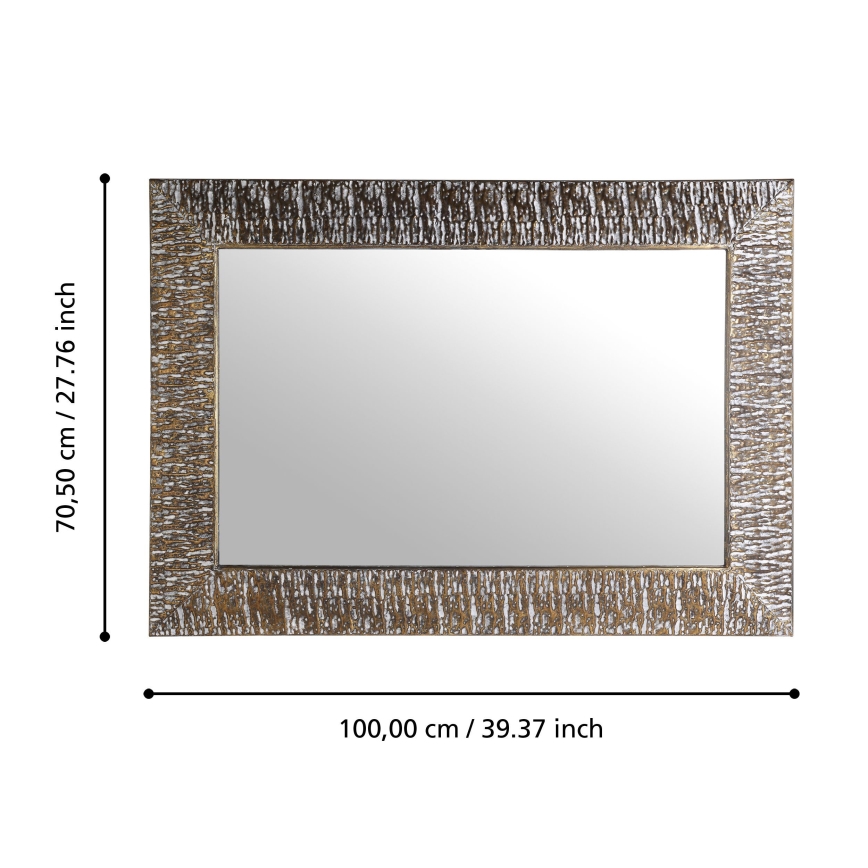 Eglo 425076 - Zidno ogledalo TOAMASINA 100x70,5 cm bronzano