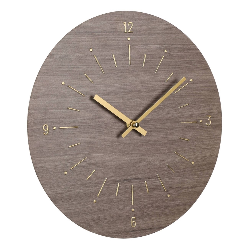 Eglo - Zidni sat 1xAA, prečnik 30 cm, braon