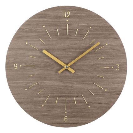 Eglo - Zidni sat 1xAA, prečnik 30 cm, braon