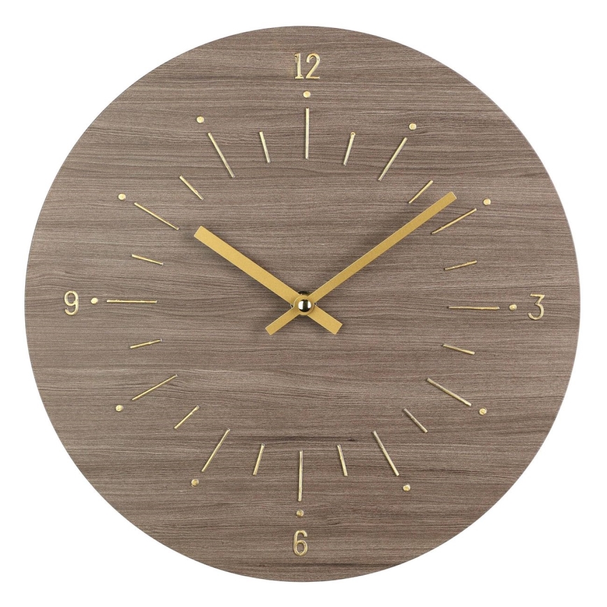 Eglo - Zidni sat 1xAA, prečnik 30 cm, braon