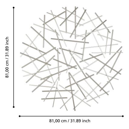 Eglo -  Zidna dekoracija pr. 81 cm krom