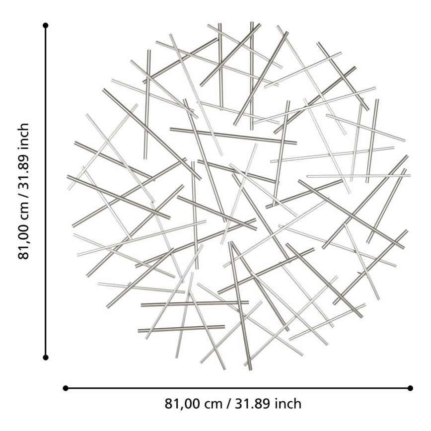 Eglo -  Zidna dekoracija pr. 81 cm krom