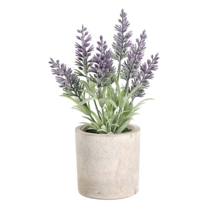 Eglo - Veštačka biljka u tegli za cveće 22x8 cm lavanda