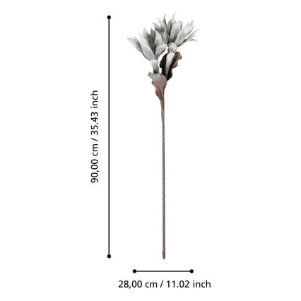 Eglo - Veštački cvet 90 cm sivo