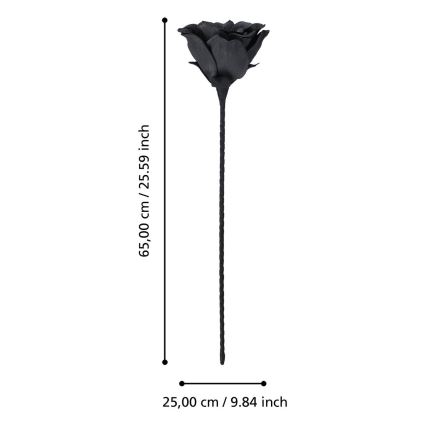 Eglo - Veštački cvet 65 cm crno