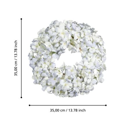 Eglo - Venac od veštačkog cveća pr. 35 cm plava