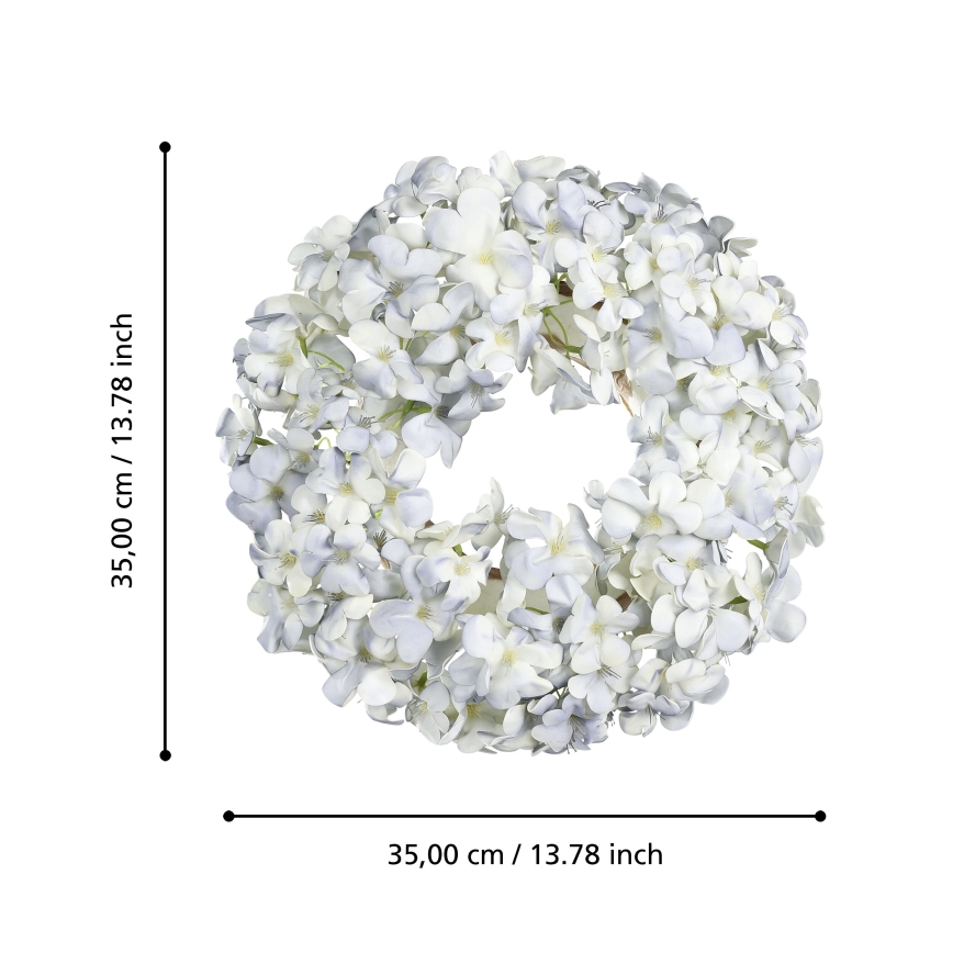 Eglo - Venac od veštačkog cveća pr. 35 cm plava