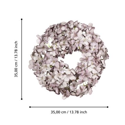 Eglo - Venac od veštačkog cveća pr. 35 cm ljubičasta