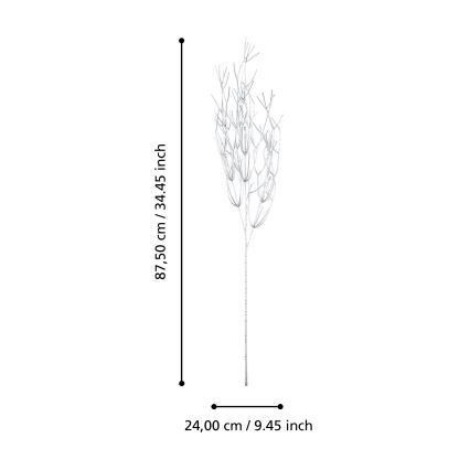 Eglo - Veštački cvet 87,5 cm srebrno