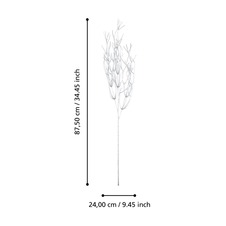 Eglo - Veštački cvet 87,5 cm srebrno