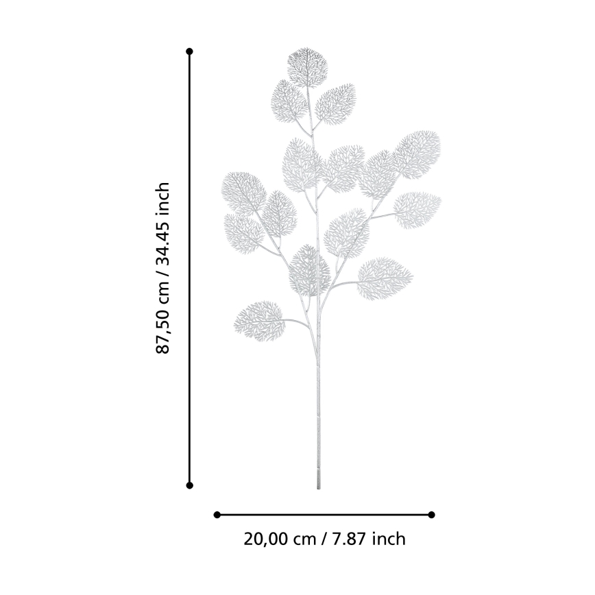 Eglo - Veštački cvet 87,5 cm srebrno