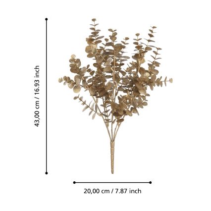 Eglo - Veštački cvet 43 cm zlatna