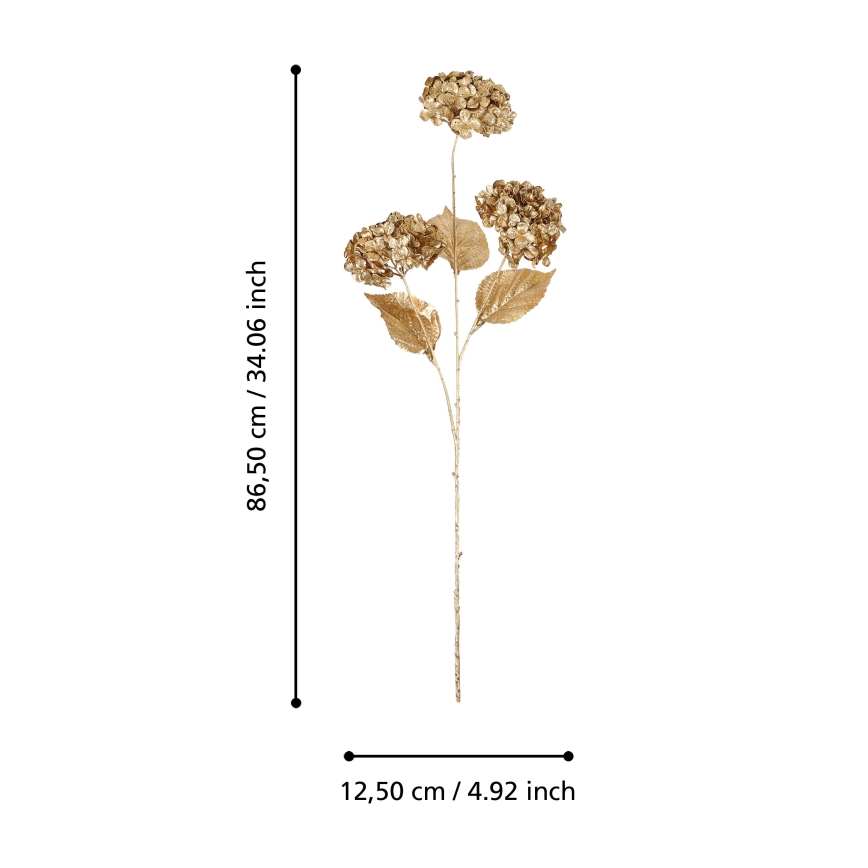 Eglo - Veštački cvet  86,5 cm zlatna