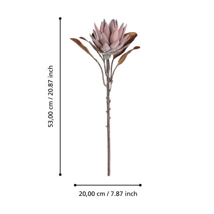 Eglo - Veštački cvet 53 cm roze