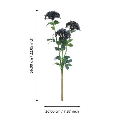 Eglo - Veštački cvet 56 cm plava/zelena