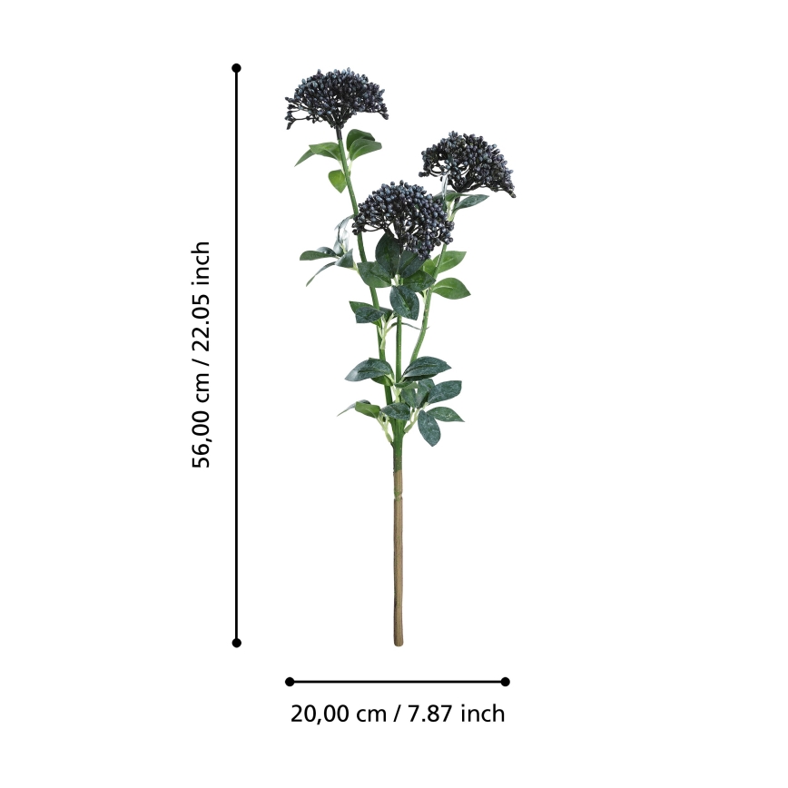 Eglo - Veštački cvet 56 cm plava/zelena