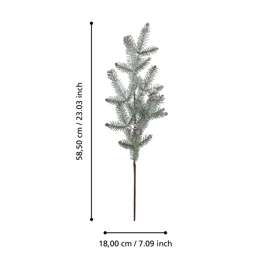 Eglo - Veštačka borova grančica 58,5 cm zelena