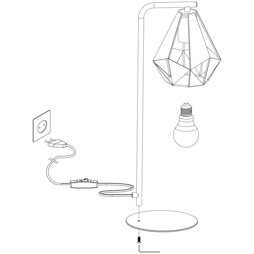 Eglo - Stona lampa 1xE27/60W/230V