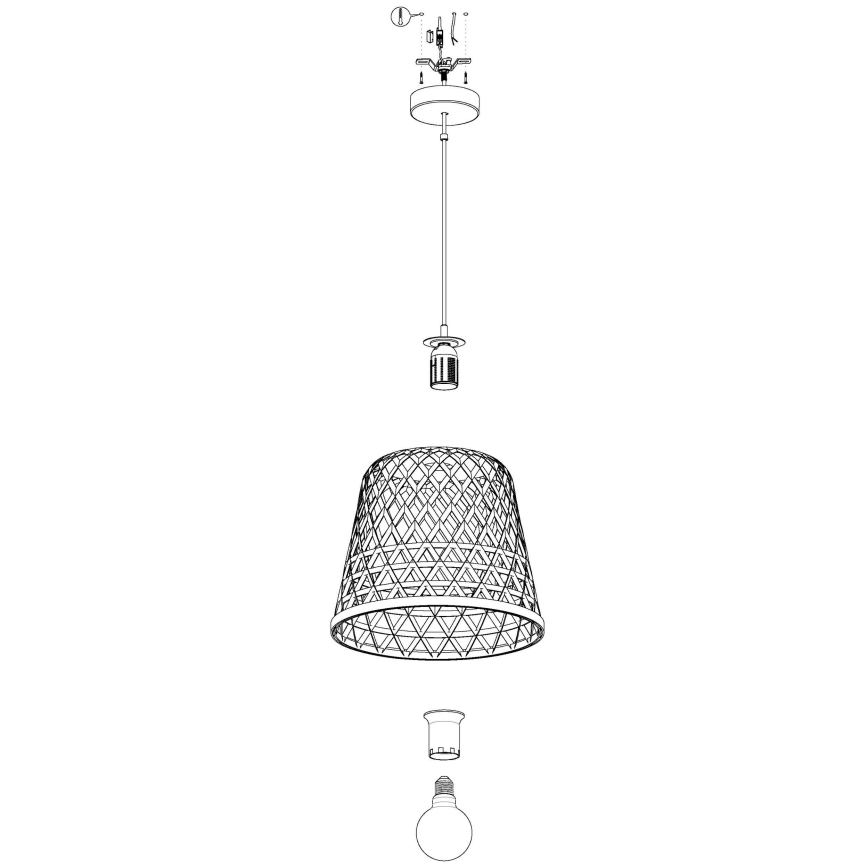 Eglo - Luster na sajli 1xE27/60W/230V